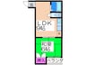ウィステリア墨江 1LDKの間取り