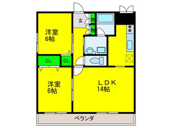 間取図 ラシ－ヌ御崎