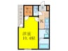 フジパレス瑞光Ⅹ番館 1Kの間取り