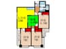 シュロス五月山Ⅱ 4LDKの間取り