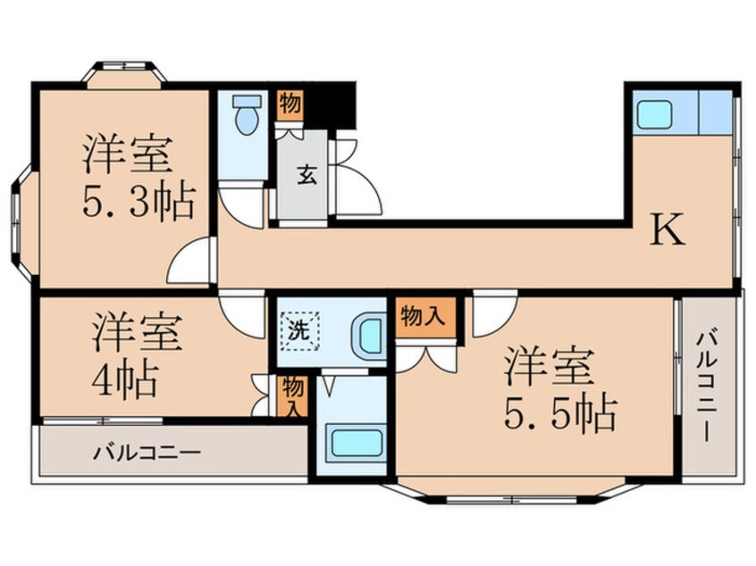 間取図 ライフプラザ玉櫛