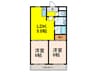 ユーコート宝塚 2LDKの間取り