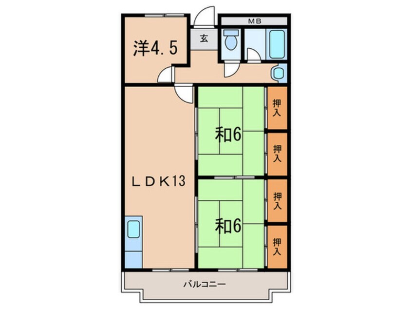 間取図 第３森本マンション