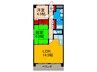 リ－ヴァ東花園 2LDKの間取り