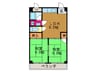 シャト－キタノ 2LDKの間取り