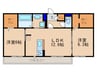 ノイエ南草津 2LDKの間取り