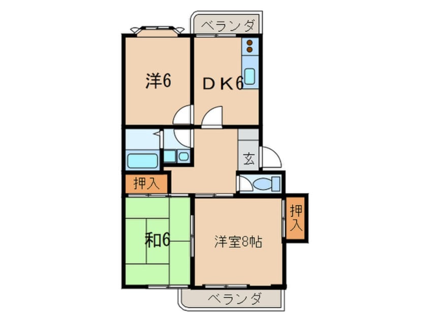 間取図 永和不動産　熊野町ハイツ