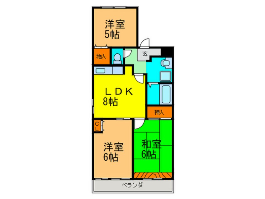 間取図 グランディ－ル曽根