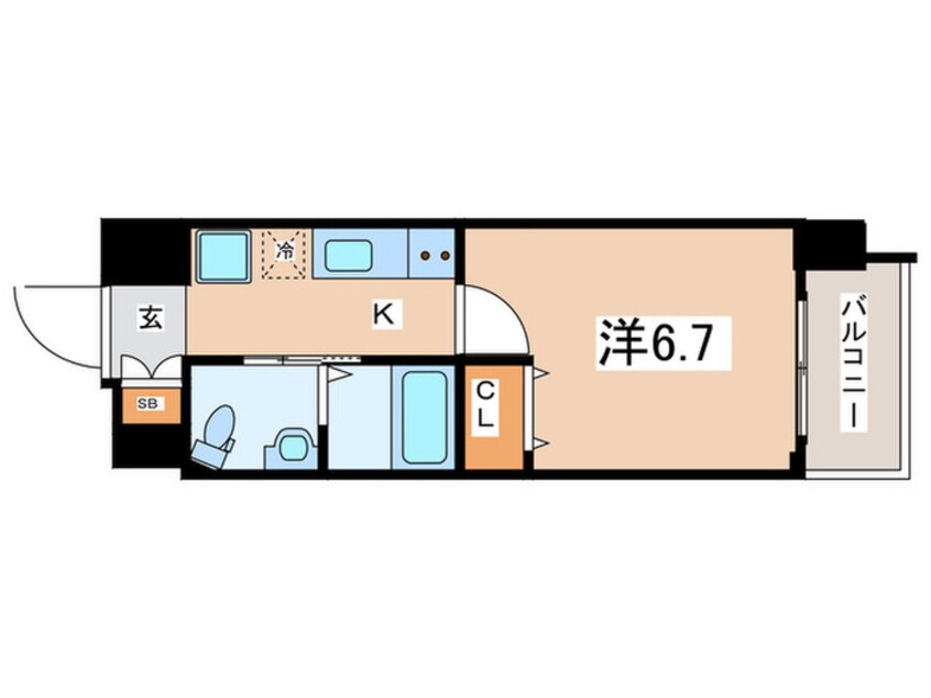 間取図 Ｍａｒｋｓ西田辺町