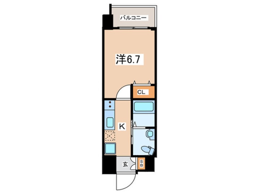 間取図 Ｍａｒｋｓ西田辺町