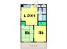 ヒルコ－ト・イズミ 2LDKの間取り