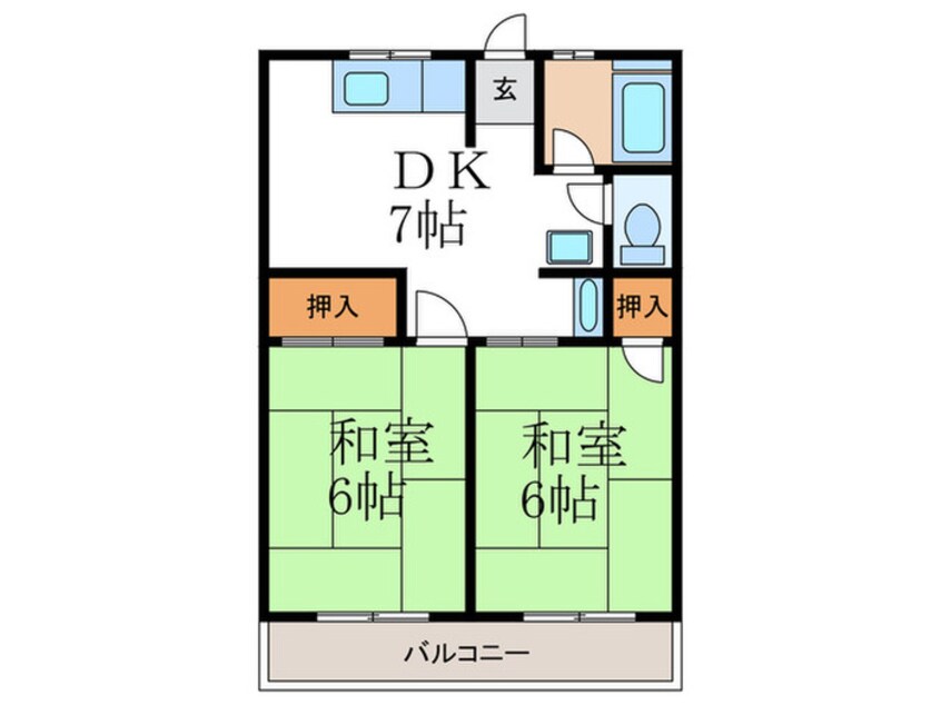 間取図 シティハイム物集女