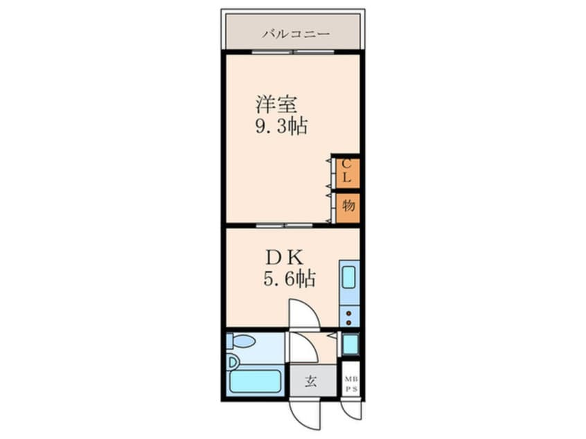 間取図 ダイアパレス尼崎（305）