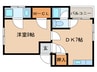 大栄ビル 1DKの間取り