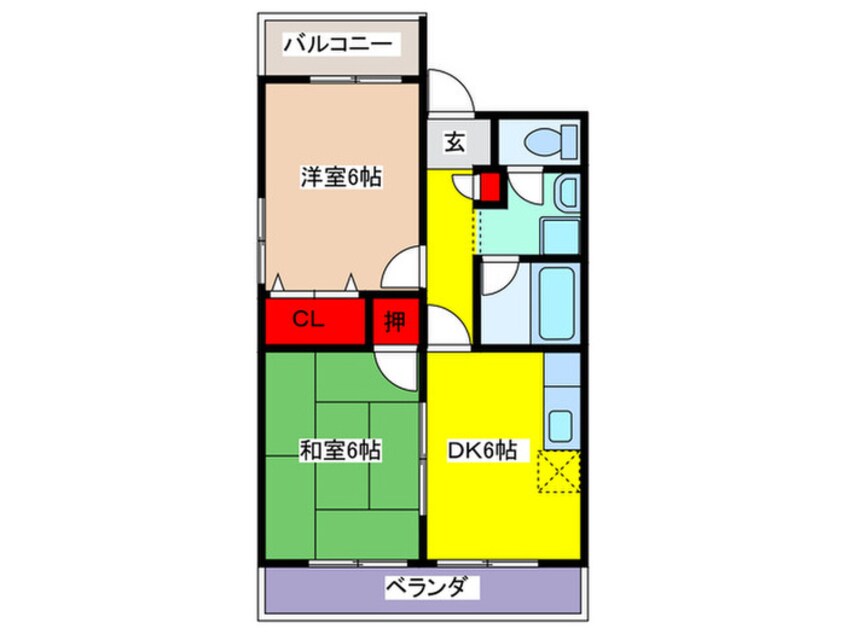 間取図 キャッスル東花園