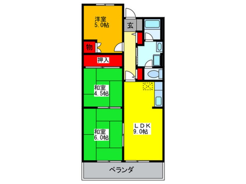 間取図 キャッスル東花園