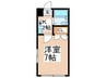 パル山之内 1Kの間取り