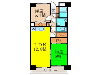 間取図 シャロ－ム御影