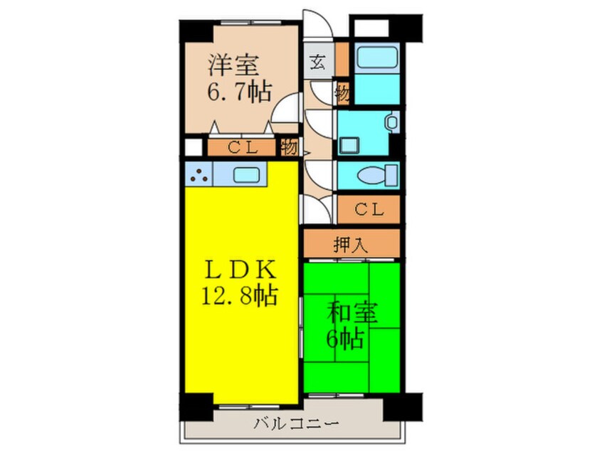 間取図 シャロ－ム御影