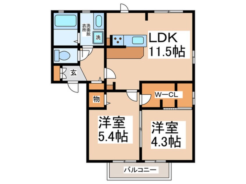 間取図 ハイツ天神Ａ棟