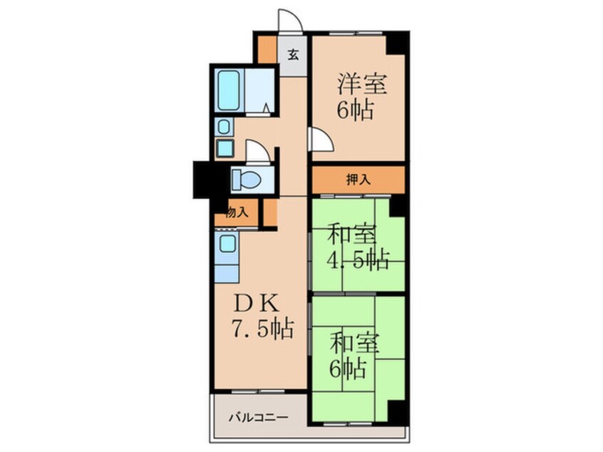 間取図 サンコーポ安井 No.1