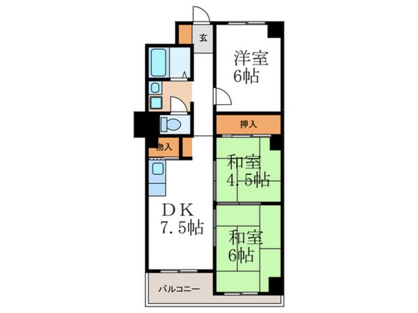 間取図 サンコーポ安井 No.1