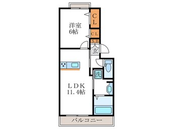 間取図 ラ・カーザ・ドルチェ　A棟