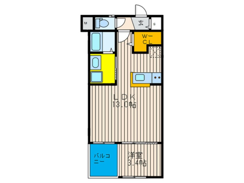 間取図 ステディ稲田本町