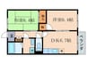 ミヤマハイツ 2DKの間取り