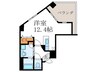 ヴェルメゾン御所西 1Rの間取り