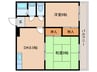 Solis恵我之荘 2DKの間取り