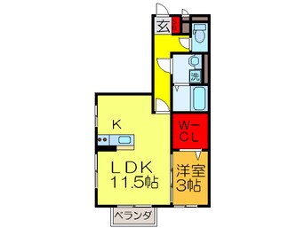 間取図 リヴェ－ル長瀬