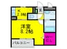 コスモパ－ク 1Kの間取り