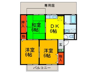 間取図 リバ－サイド八尾南Ｂ棟