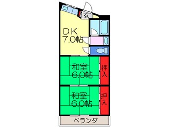 間取図 ハイツ渚