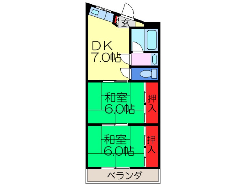 間取図 ハイツ渚