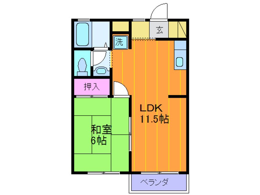 間取図 ｳﾞｨﾗ楠公Ｅ棟