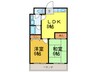 フローラルハイツ 2LDKの間取り