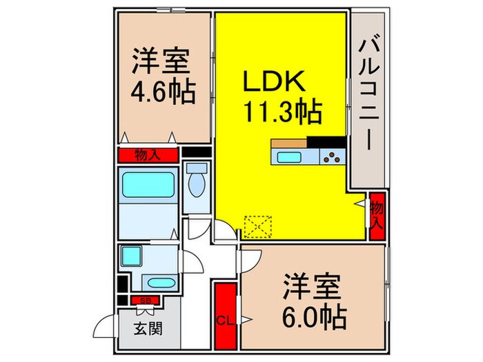 間取り図 Ｆｌａｔ　Ｃｏｍｆｙ　豊中