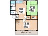 島泉壱番館 2DKの間取り