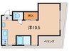 東須磨八木マンション 1Rの間取り