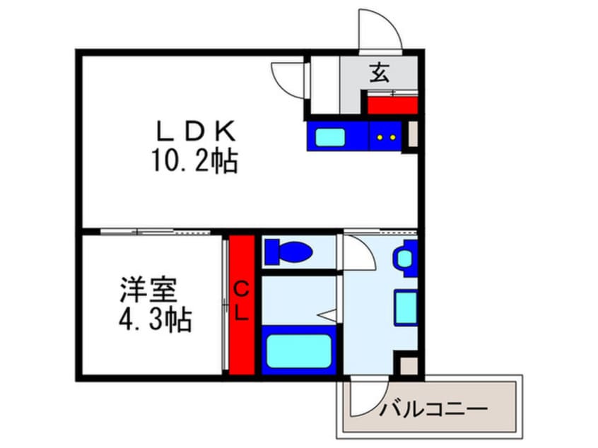 間取図 マノワール豊中玉井町
