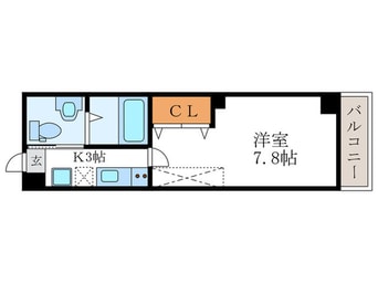 間取図 フラッティ衣笠