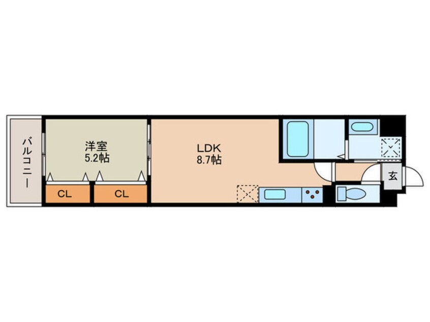 間取図 ピレーネ北条Ⅳ