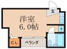 椥辻ＨＳビル 1Rの間取り