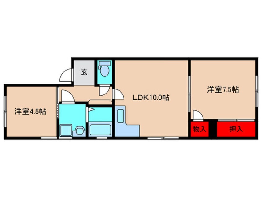 間取図 ラヴィ如意谷