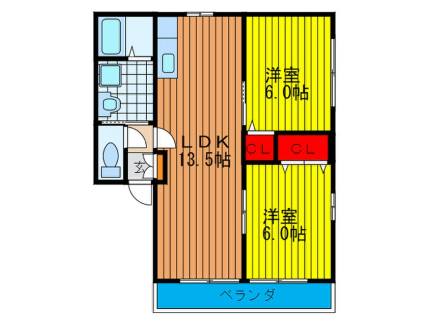 間取図 ｺﾓドﾊｲﾑ