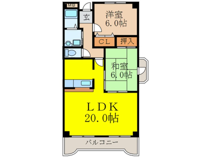 間取図 グリーンハイム千里Ⅱ