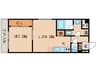 サルタル大和大路 1LDKの間取り