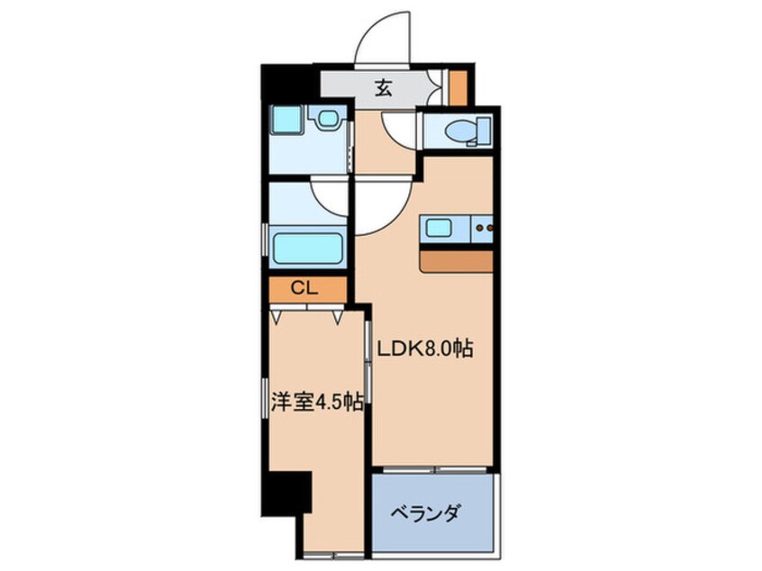 間取図 アミティエ扇町リアン